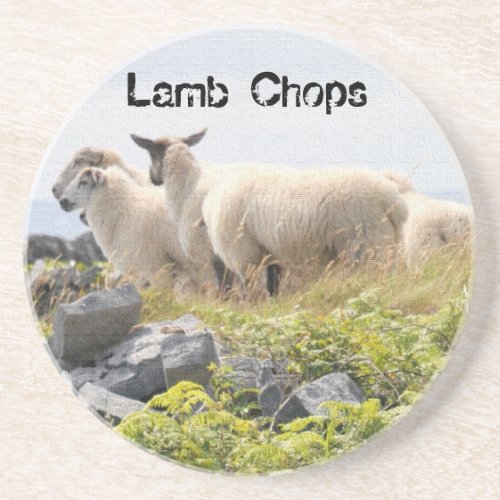 Quirky Designs _ Sheep in a field Drink Coaster