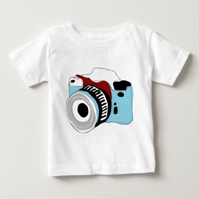 Quirky digital camera illustration baby T-Shirt (Front)
