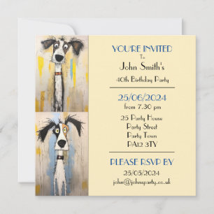 Quirky Dog Birthday Party Invitation