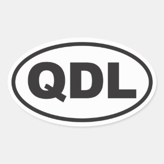 Quirky Dog Lady Oval Sticker