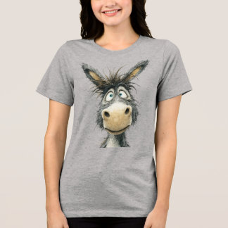 Quirky donkey Tri-Blend shirt