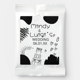Quirky Doodle Shapes Script Wedding Margarita Drink Mix