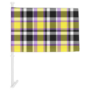 Quirky Eclectic Boho Nonbinary Plaid Pride Flag
