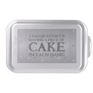 Quirky Elegant Modern Humor Cute Silver Cake Pan
