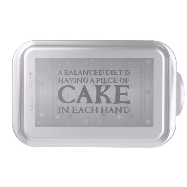 Quirky Elegant Modern Humor Cute Silver Cake Pan (Front)