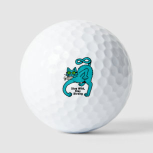 Quirky Expressive Cat Golf Balls
