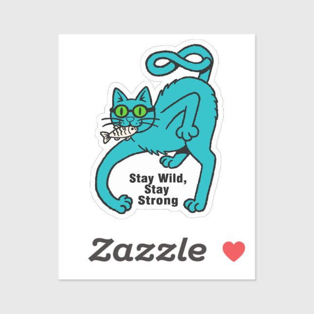 Quirky Expressive Cat Sticker (Sheet)