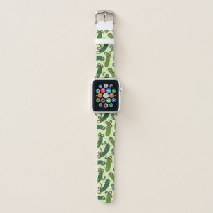 Quirky Festive Christmas Pickles Pattern Apple Watch Band