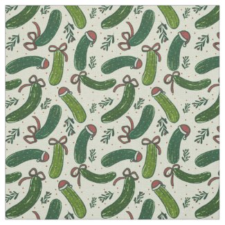 Quirky Festive Christmas Pickles Pattern