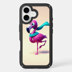 Quirky Flamingo with Scarf iPhone 16 Case