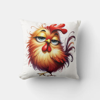 Quirky Fluffy Chicken Pillow – Whimsical Decor