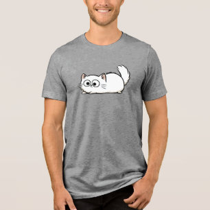 Quirky Fluffy Tail Cat Tri-Blend Shirt