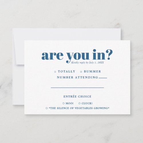 Quirky Fun Wedding RSVP  70s Typography Announcement