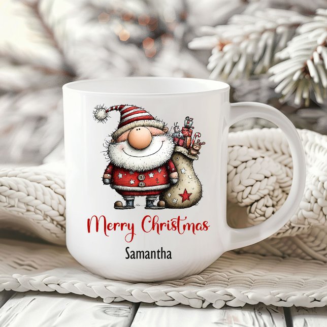 Quirky Funny Santa Claus Cartoon Coffee Mug (Quirky Funny Santa Claus Cartoon Coffee Mug)
