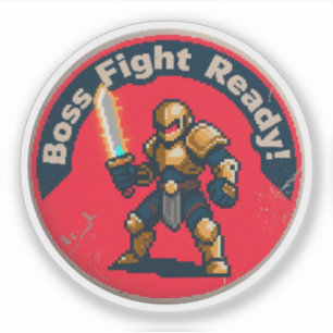 Quirky Gamer Motivation – Fight Like a Pro Sticker