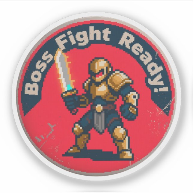 Quirky Gamer Motivation – Fight Like a Pro Sticker (Front)