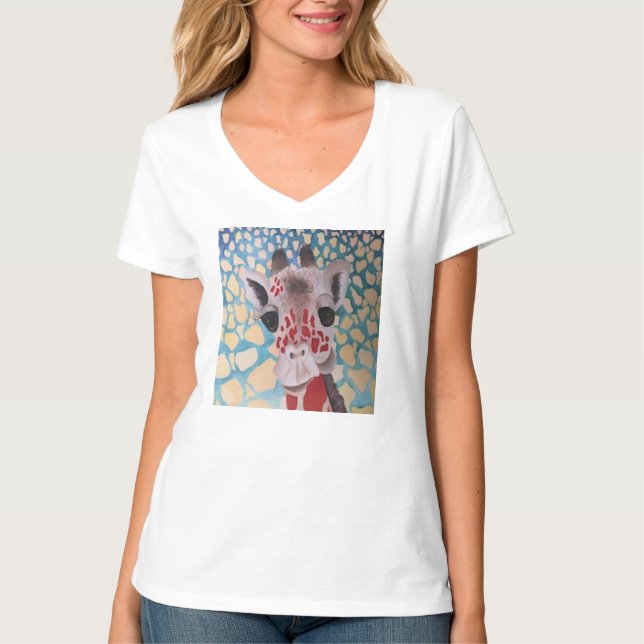 Quirky Giraffe Design T-Shirt (Front)