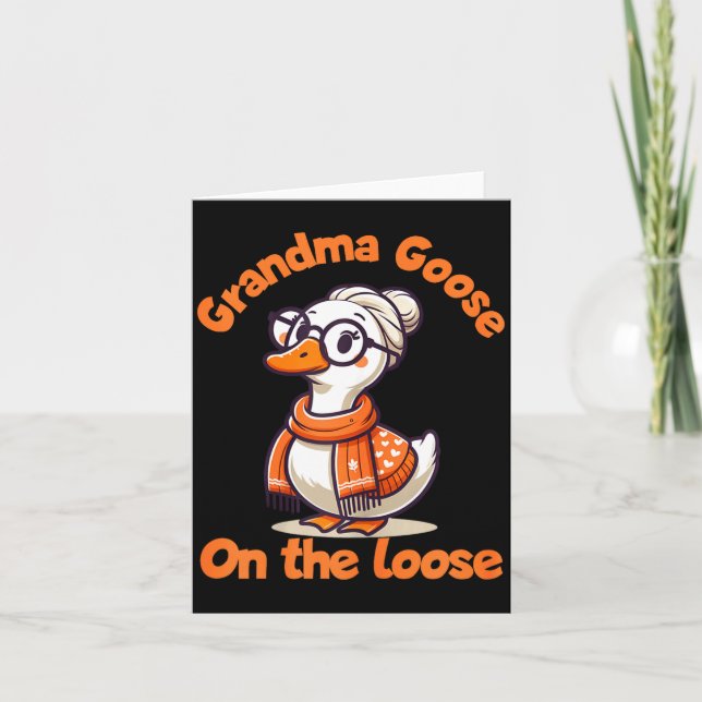 Quirky Goose Creations Funny Grandma Goose On The  Card (Front)