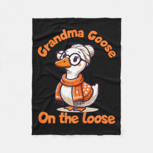 Quirky Goose Creations Funny Grandma Goose On The Fleece Blanket