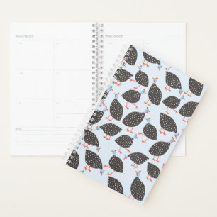 Quirky Guinea Fowl Bird Pattern Planner
