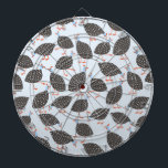 Quirky Guinea Fowl Pattern Dart Board<br><div class="desc">A fun flock of Guinea Hens on a pale blue background to make you smile.</div>