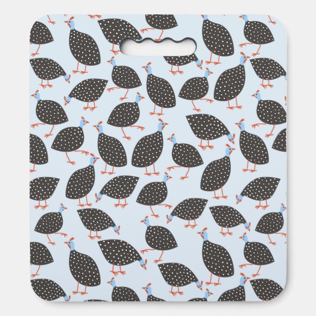 Quirky Guinea Fowl Pattern Seat Cushion (Front Vertical)
