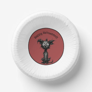 Quirky Halloween Dog Paper Party Bowl