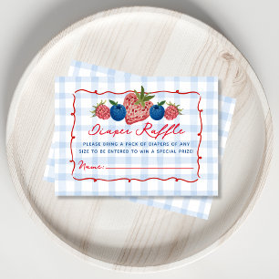 Quirky Hand Drawn Berry Sweet Diaper Raffle Card