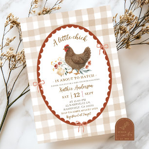 Quirky Hand Drawn Illustration Chic Baby Shower Invitation