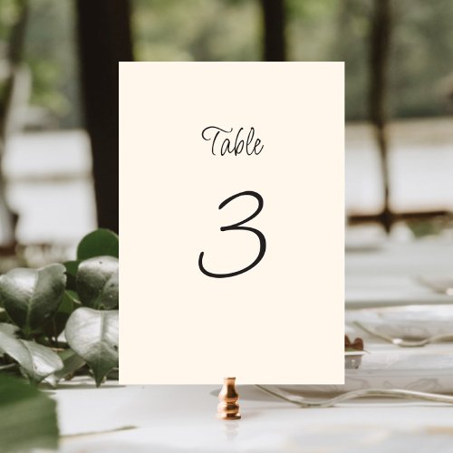 Quirky Handwritten Wedding Table Number