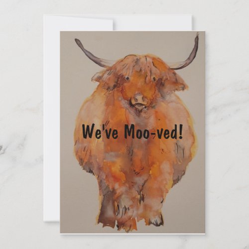 Quirky Highland Cow Weve Moo_ved Card