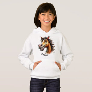 Quirky Horse Watercolor Hoodie