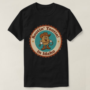 Quirky Idaho Badge_ Cowboy Potato with Lasso T-Shirt