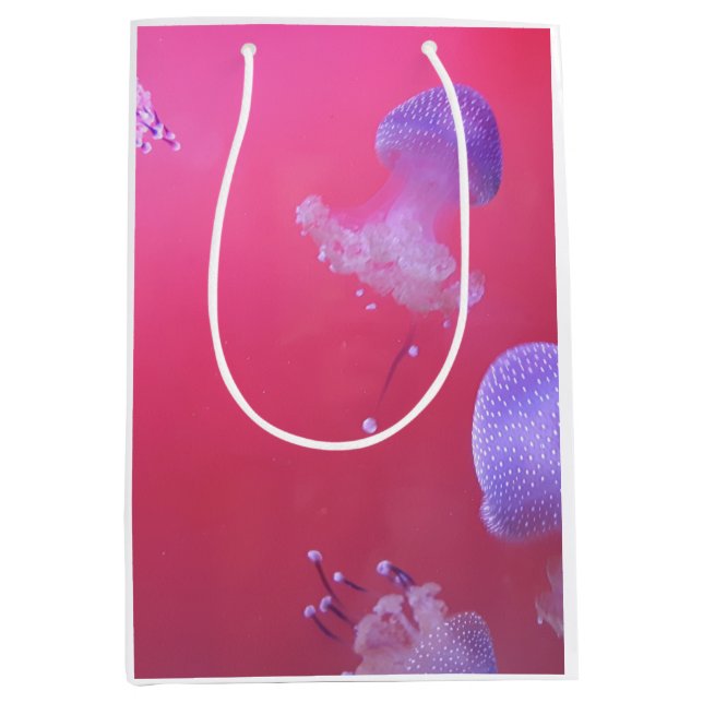 Quirky Jellyfish in the Pink Water Medium Gift Bag (Front)