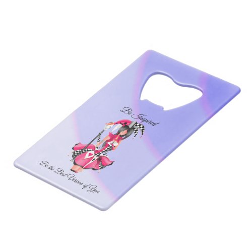 Quirky Jester and puppet king Credit Card Bottle Opener
