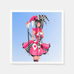 Quirky Jester and puppet king Napkins