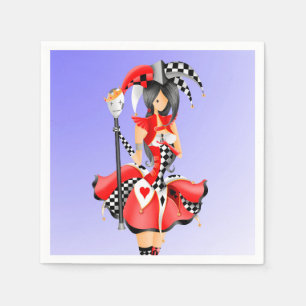 Quirky Jester and puppet king Napkins