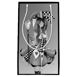 Quirky Jester and puppet king Small Gift Bag