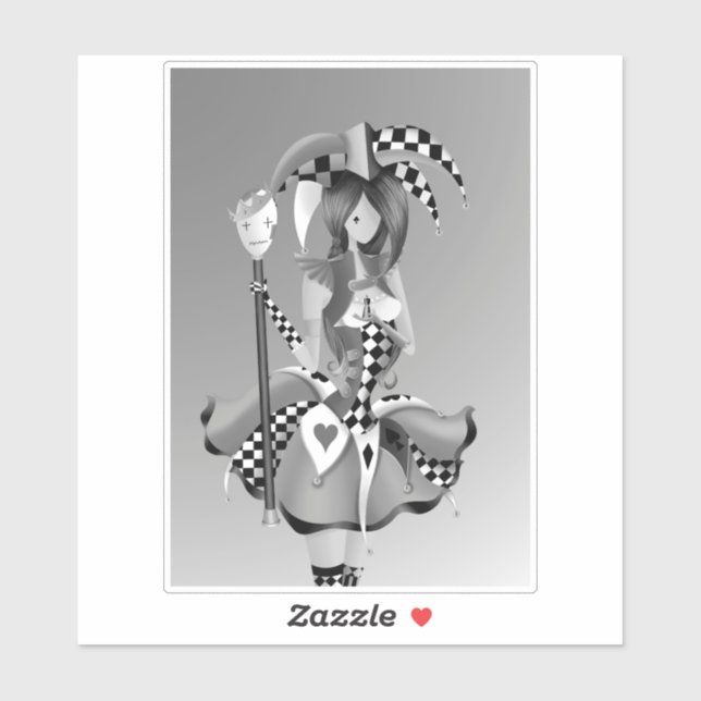 Quirky Jester and Puppet King sticker  (Sheet)