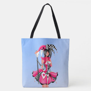 Quirky Jester and Puppet King Tote Bag