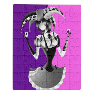 Quirky Jester Pink & Purple Puzzle