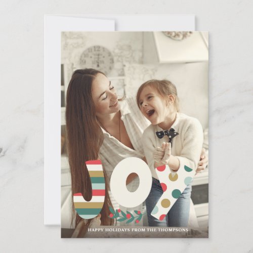 Quirky Joy  Twig Happy Holidays Photo Holiday Card