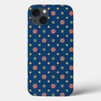 Quirky Jumbo Polka Dots on Navy Blue iPad Case