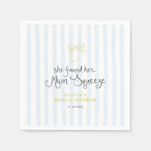 Quirky Lemon Main Squeeze Bridal Shower Napkins