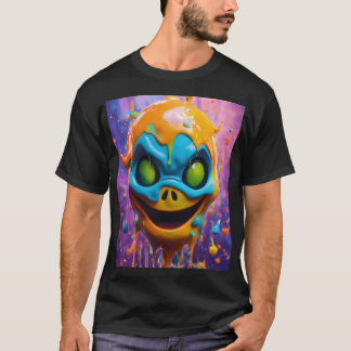 Quirky Liquid Ghost Portrait T-Shirt