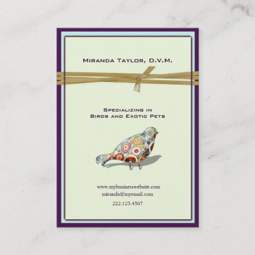 Quirky Little Colorful Bird Business Card Templates