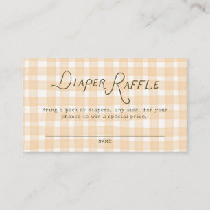 Quirky Little Pumpkin Baby Shower Diaper Raffle Enclosure Card