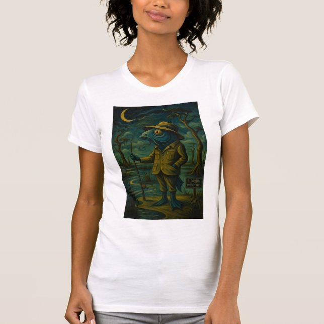 Quirky Louisiana Bayou Fish dude T-Shirt (Front)