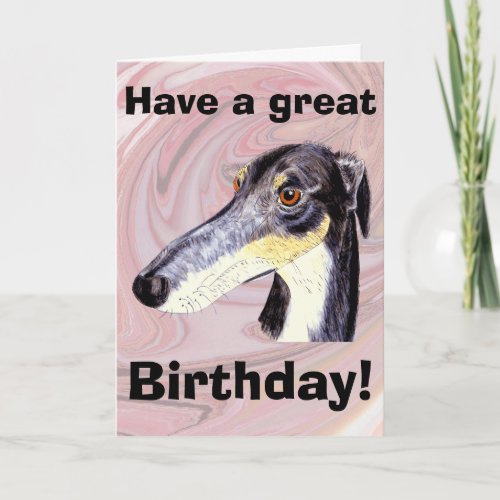 Quirky lurcher card