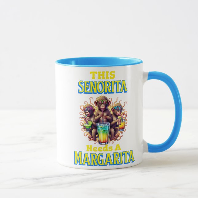 Quirky Monkey senorita needs a margarita Mug (Right)